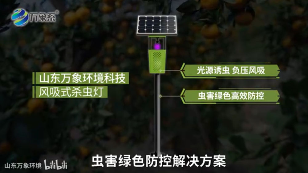 風吸式太陽能殺蟲燈-利用誘蟲光源吸引昆蟲并通過設(shè)備機制捕獲或消滅